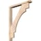 Ekena Millwork Merced Block Smooth Bracket w/ Offset Brace, Douglas Fir, 3 1/2"W x 26"D x 34"H BKT0402X26X34MRC05SDF - alternate 1